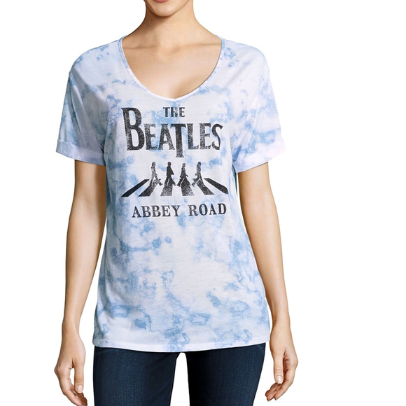 Beatles Abbey Road rock Tie Dye Print Official T-Shirt XL NWT - Picture 1 of 3